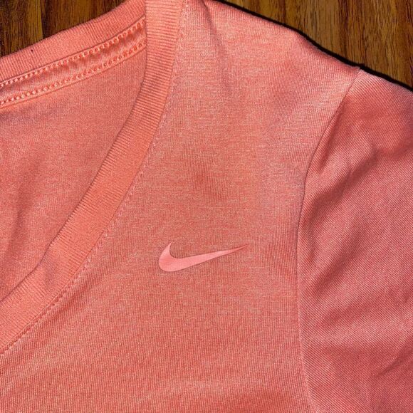 Nike Dri-Fit Pastel Orange V-Neck Tee - Picture 4 of 7